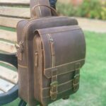 Full-Grain Oil Pull-Up Leather Backpack and Crossbody Bag for Men and Women - Durable, Stylish with 3 in 1 Option