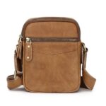 Rugged & Stylish Oil Pull-Up Leather Crossbody Bag – Unisex Design