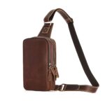 Vintage Oil Pull-Up Leather Sling Bag – Durable & Stylish Crossbody