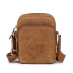 Unisex Oil Pull-Up Leather Crossbody Bag – Stylish & Durable Satchel