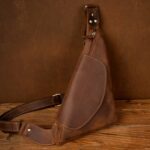 Genuine Leather Oil Pull-Up Sling Bag – Timeless & Weathered Look