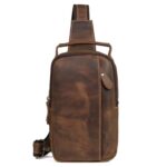 Oil-Tanned Leather Sling Bag – Vintage Look, Durable Quality
