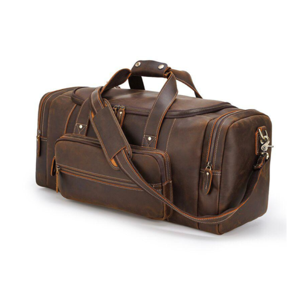 Oil Pull-Up Leather Duffle Bag for Men - Perfect for Travel, Work and Everyday Use