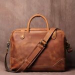 Premium Crazy Horse Leather Messenger Bag – Durable Laptop Satchel for Work & Travel