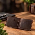 Handmade Slim Leather Wallet – Full-Grain Bifold with Cash & Card Slots - Image 3