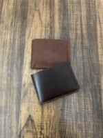 Handmade Slim Leather Wallet – Full-Grain Bifold with Cash & Card Slots