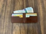 Handmade Slim Leather Wallet – Full-Grain Bifold with Cash & Card Slots - Image 2