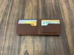 Handmade Slim Leather Wallet – Full-Grain Bifold with Cash & Card Slots - Image 3